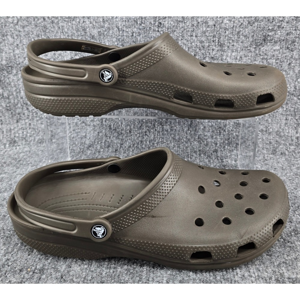 Crocs Classic Comfort Clogs Unisex Men's Sz 14 Brown Beach Water Preppy
